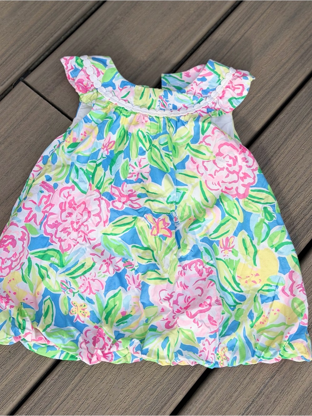 Baby Lily Pulitzer Floral Bubble Dress - Pink & Blue